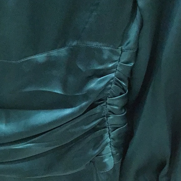 Kay Unger Teal Silk Top - Picture 6 of 8